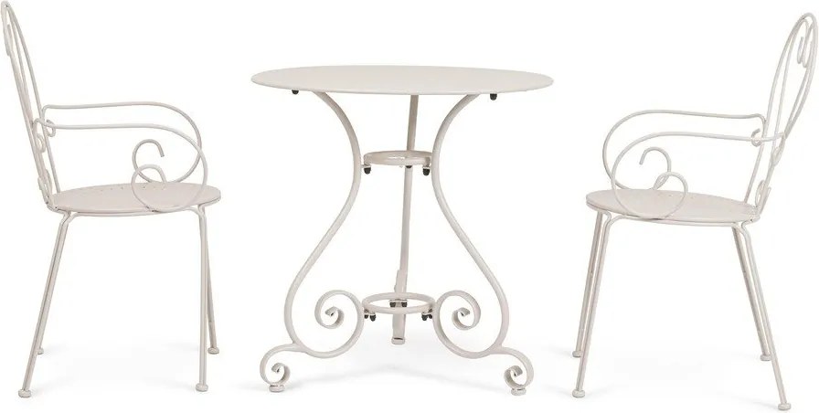 Tavolino da giardino rotondo in acciaio ø 70 cm Etienne – Bizzotto