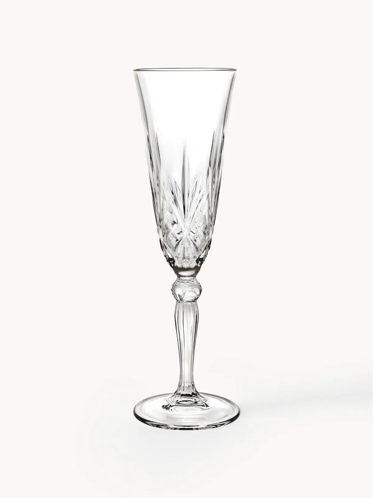 Flute champagne in cristallo  Melodia 6 pz