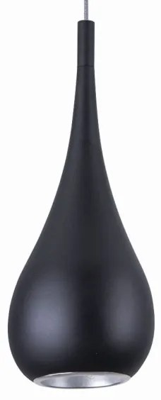 MAXLIGHT P0233 - Lampadario a sospensione con filo DROP 1xE27/40W/230V diametro 20 cm nero