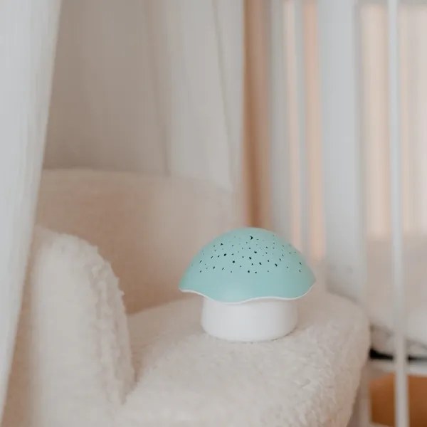 PABOBO - Proiettore con melodia STAR MUSHROOM 3xAA blu