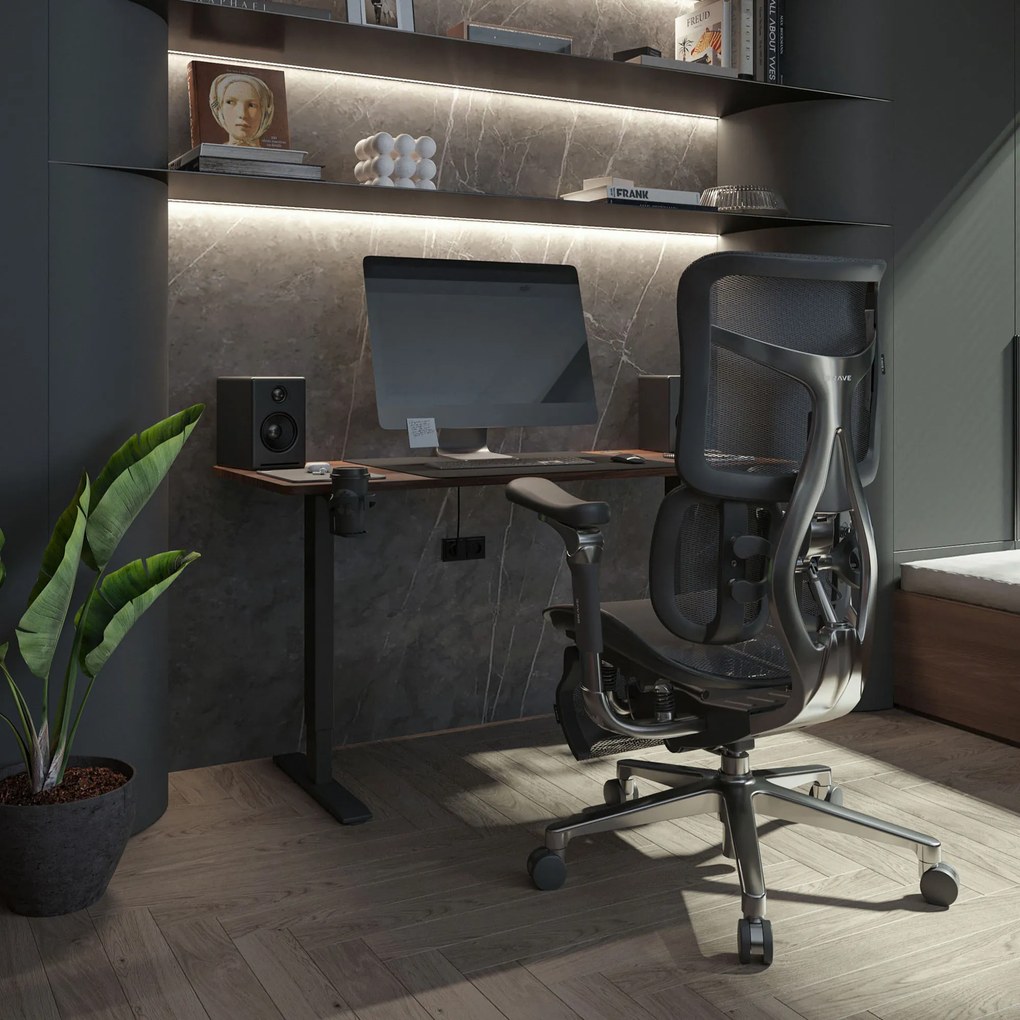 BRAVE Sedia da ufficio ergonomica V-KINETIC: nera