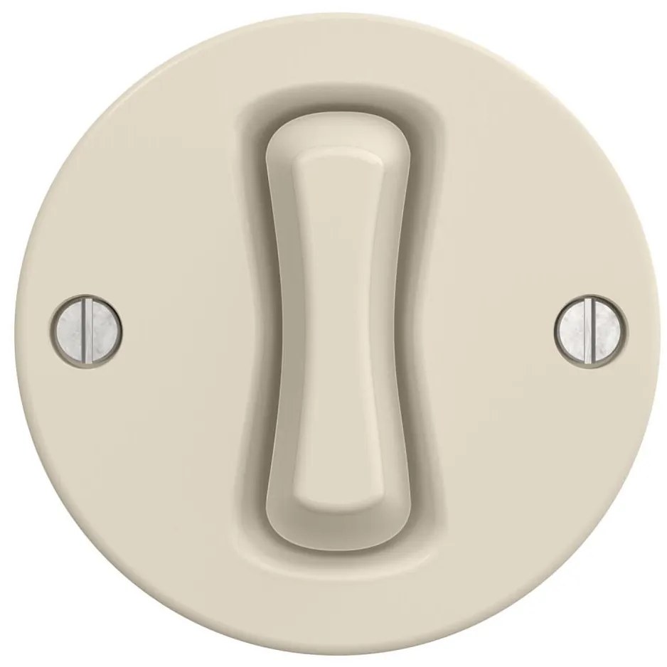 Kliklap - Interruttore retrò per scale senza cornice, modello n. 6, beige