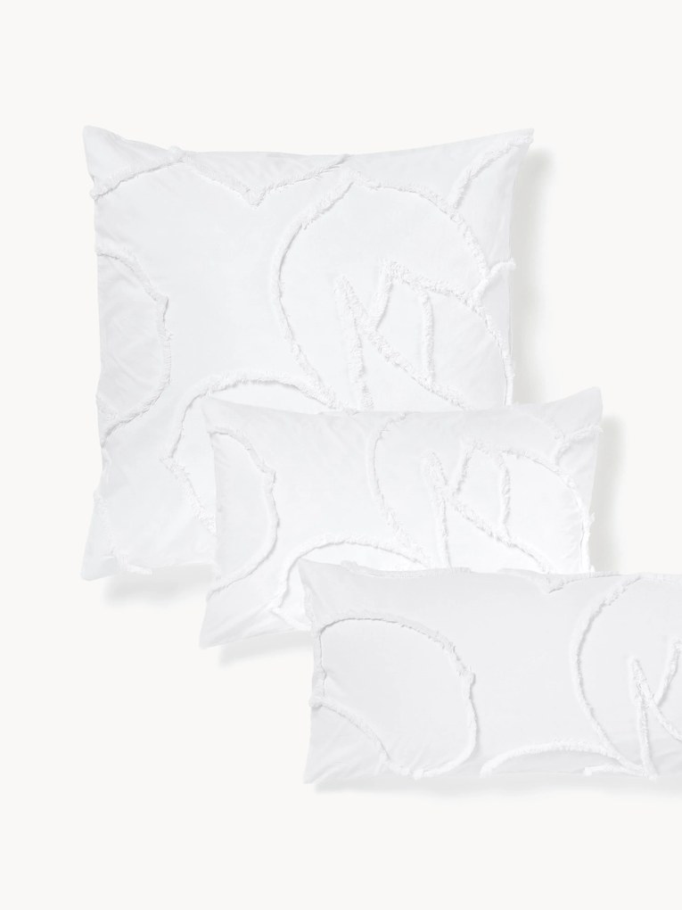 Federa in cotone percalle con design trapuntato Madeline