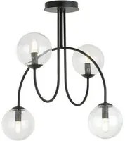 Lampada a Soffitto Roma, Nero, Acciaio, 55x26x75 cm, EPIKASA