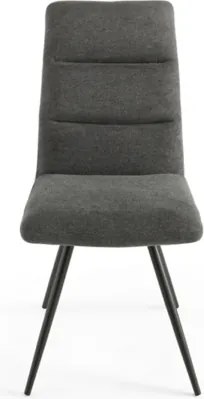 Sedia da cucina in tessuto Grigio Fumo gambe metallo HILL set 2 pezzi