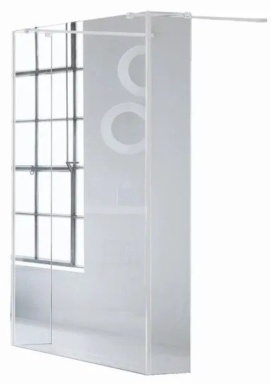 Box doccia walk-in wens L 20 x H 200 cm, vetro 6 mm bianco