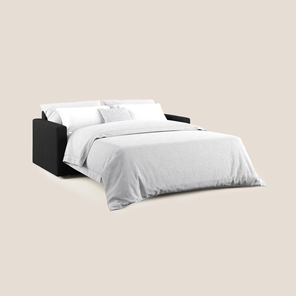 Chris Divano letto in microfibra smacchiabile T11 nero
