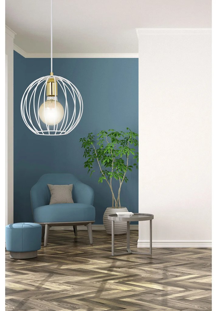 Sospensione Contemporanea Omoikane Acciaio Bianco 1 Luce E27 Ip20