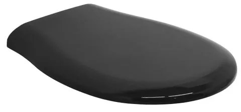 Copriwater SOFT irregolare originale per serie sanitari OLYMPIA CERAMICA con chiusura rallentata in resina nero lucido