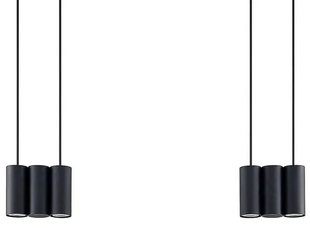 Cesur 6 Lampada a Sospensione Black - Lucande