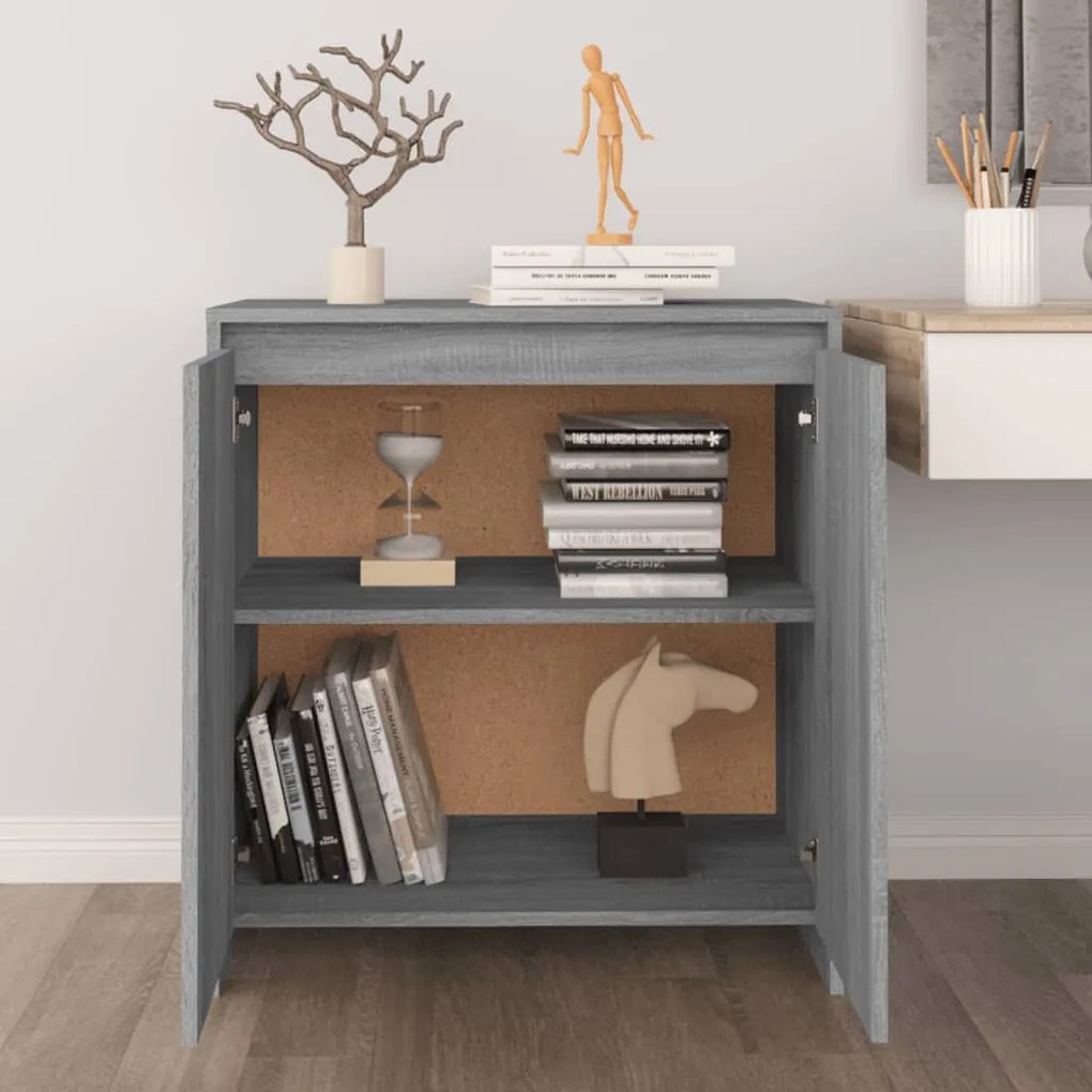 Credenza Grigio Sonoma 70x41x75 cm in Legno Multistrato