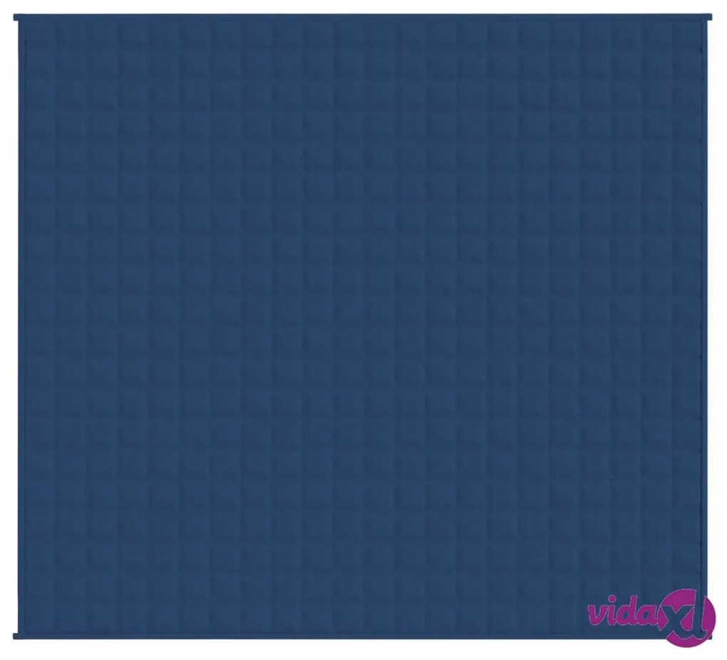 vidaXL Coperta Ponderata Blu 220x230 cm 11 kg Tessuto