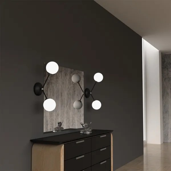 Applique JOY 2xE14/40W/230V nero/cromo lucido