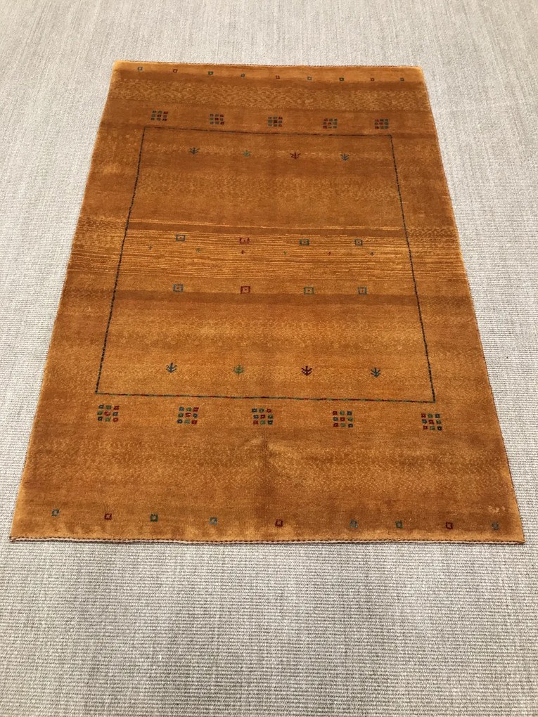 Gabbeh Tappeto 130 x 190 Giallo (Iran) Annodato A Mano