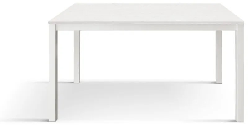 Tavolo RAVENNA in legno bianco anticato e struttura in metallo bianco 110&#215;68 cm