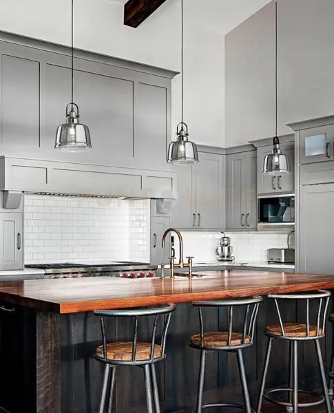 Sospensione in metallo fumé specchiato + cromo spazzolato vintage 1...