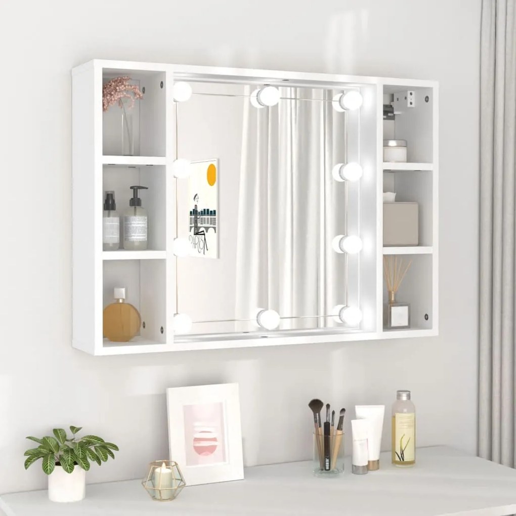 Mobile A Specchio Con Led Bianco 76x15x55 Cm /