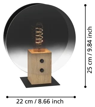 Eglo 390143 - Lampadario a sospensione con filo MILLENA 1xE27/40W/230V fumé