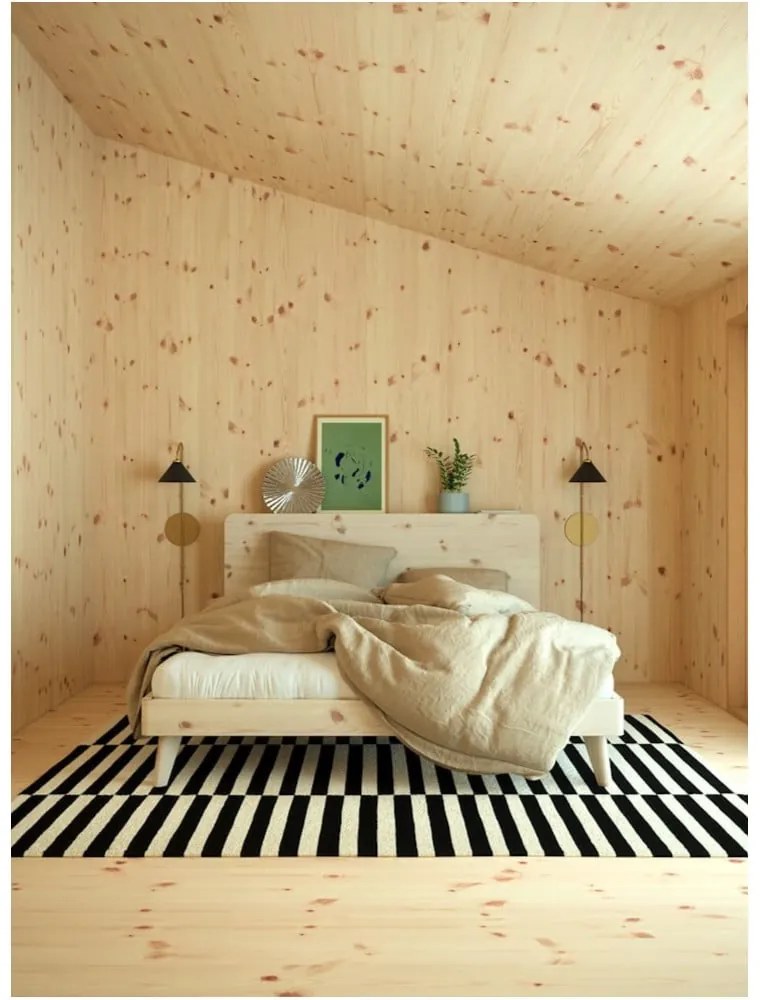 Letto matrimoniale in legno di pino con griglia 140x200 cm Retreat - Karup Design