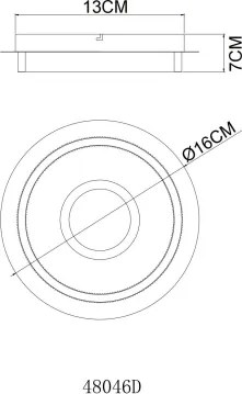 Globo 48046D - Plafoniera LED ZARA LED/8W/230V 3000K Ø 16 cm