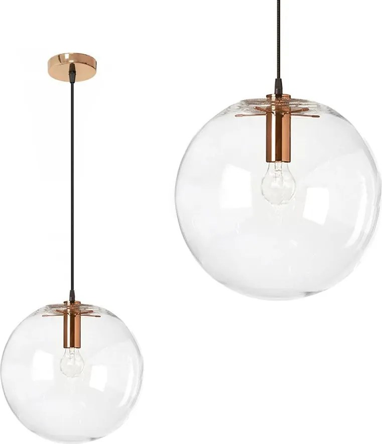 Lampada da soffitto pensile di vetro Lassi 20 cm Rose gold
