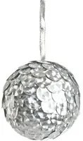 Palle di Natale Argento con Paillettes per Albero Addobbi 90 120 mm Bizzotto Dimensioni: 90 mm