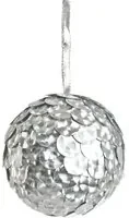 Palle di Natale Argento con Paillettes per Albero Addobbi 90 120 mm Bizzotto Dimensioni: 90 mm