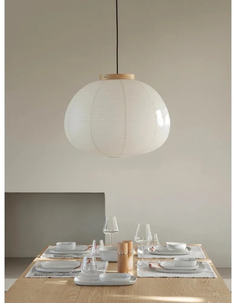 Lampadario bianco con paralume in carta ø 60 cm Kami – Blomus