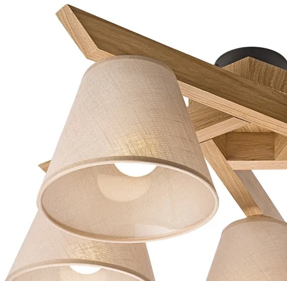 Plafoniera ANTONIO 5xE14/40W/230V rovere