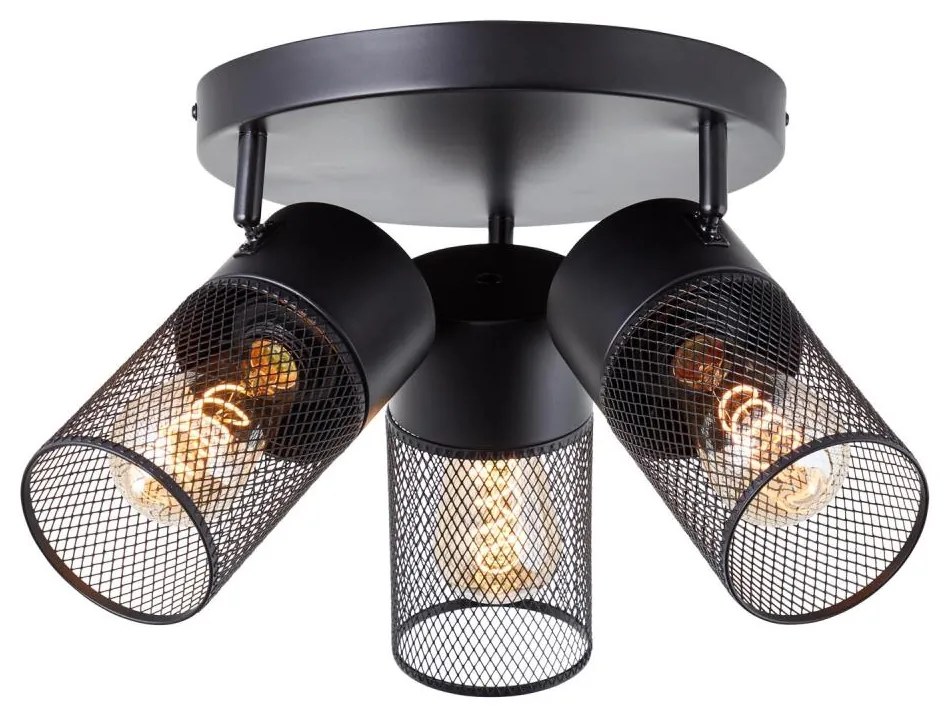 Brilliant - Faretto KAMOLO 3xE27/40W/230V nero