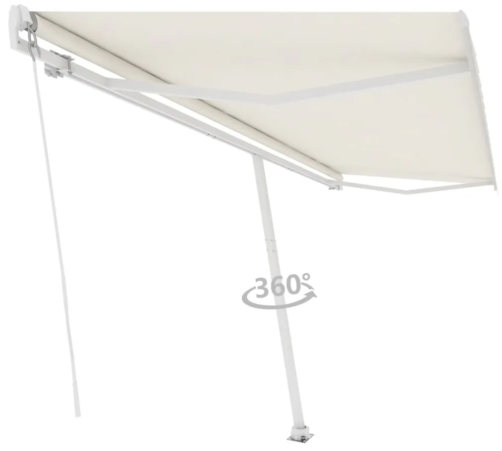 Tenda da Sole Manuale Autoportante 500x350 cm Crema