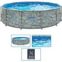 Piscina Fuori Terra Metal Frame Stone Design 3,66 X H.0,91 M