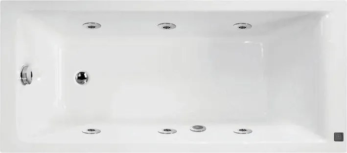 Vasca idromassaggio rettangolare bianco ,170, 75 cm, 6 bocchette, SANYCCES