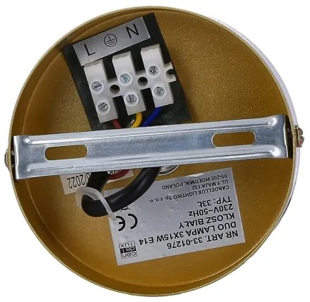 Lampadario a sospensione con filo DUO 3xE14/40W/230V oro/nero