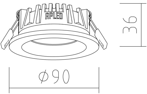 APLED - Lampada LED RONDO WOODLINE LED/3W/230V 4000K diametro 9 cm cenere legno solido