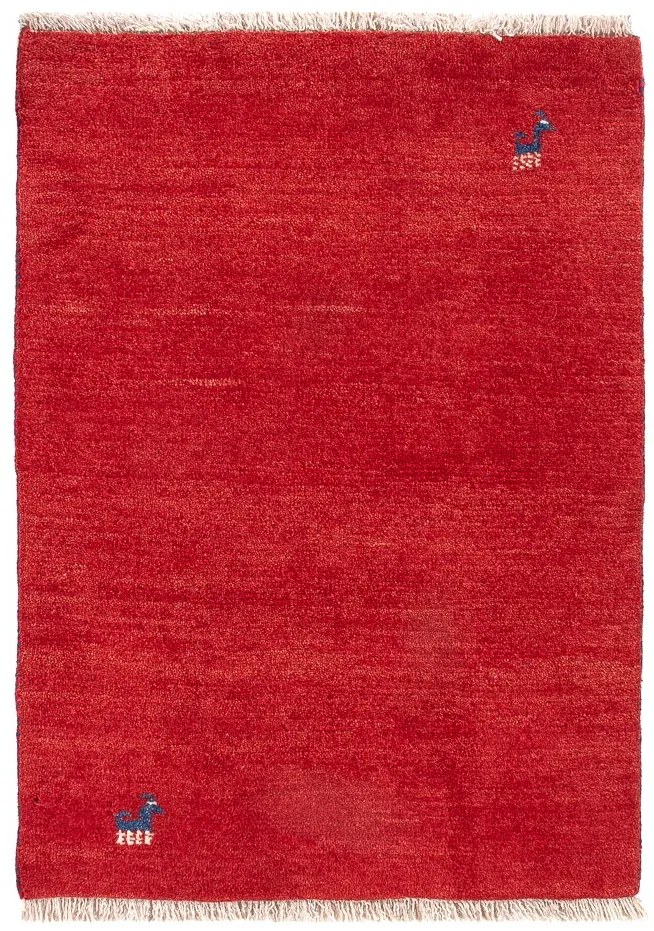Gabbeh Tappeto 60x80 Rosso (Iran) Annodato A Mano