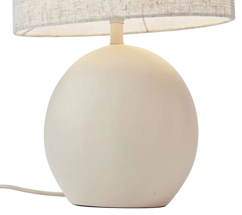Lampada da tavolo Japandi beige con paralume in lino - Timo