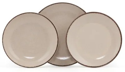 Set da tavola 18 pezzi beige/porcellana
