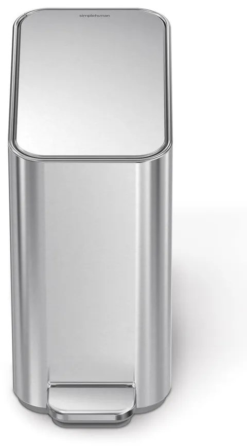 Cestino per rifiuti in acciaio con piedini in argento opaco 5 l - simplehuman