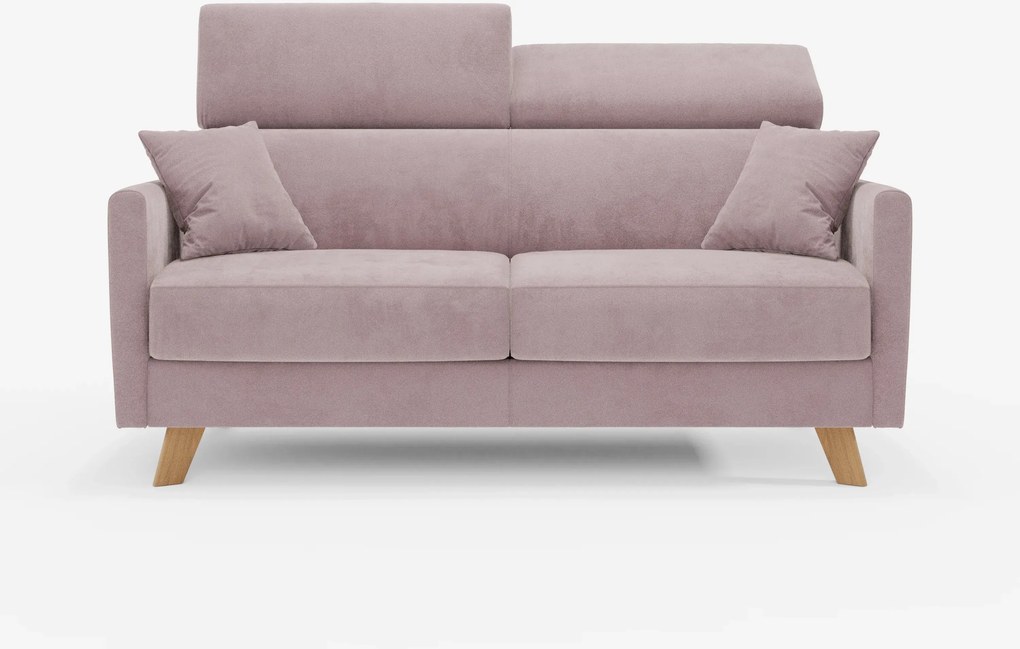 Francy divano letto con poggiatesta regolabili - 100% sfoderabile in elegante tessuto smacchiabile T30