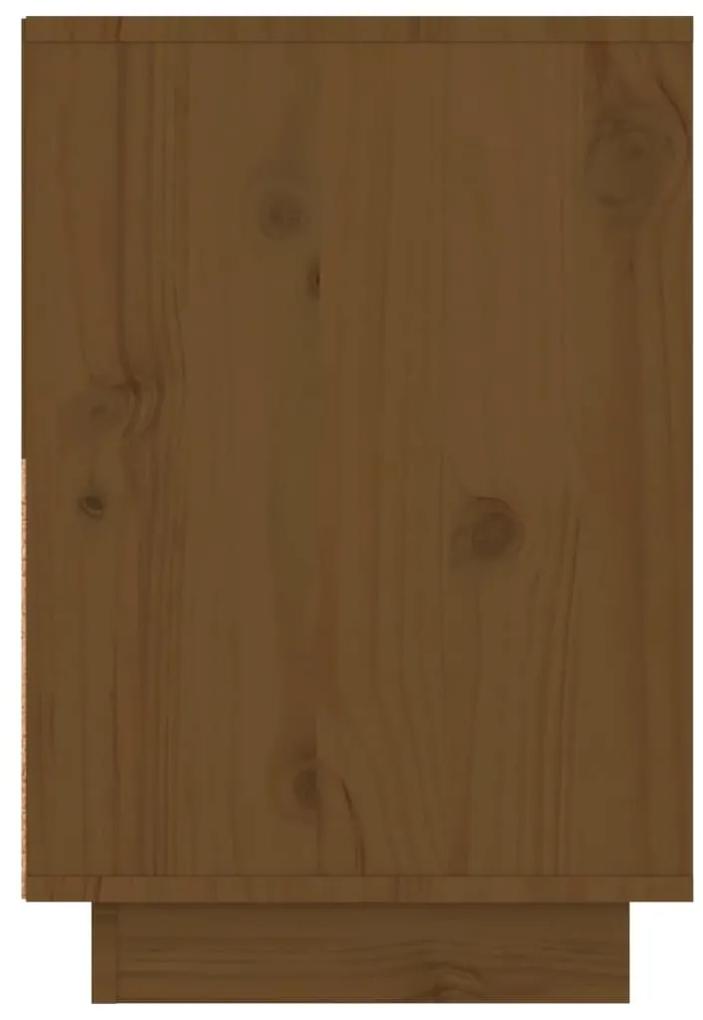 Comodino miele 60x34x51 cm in legno massello di pino