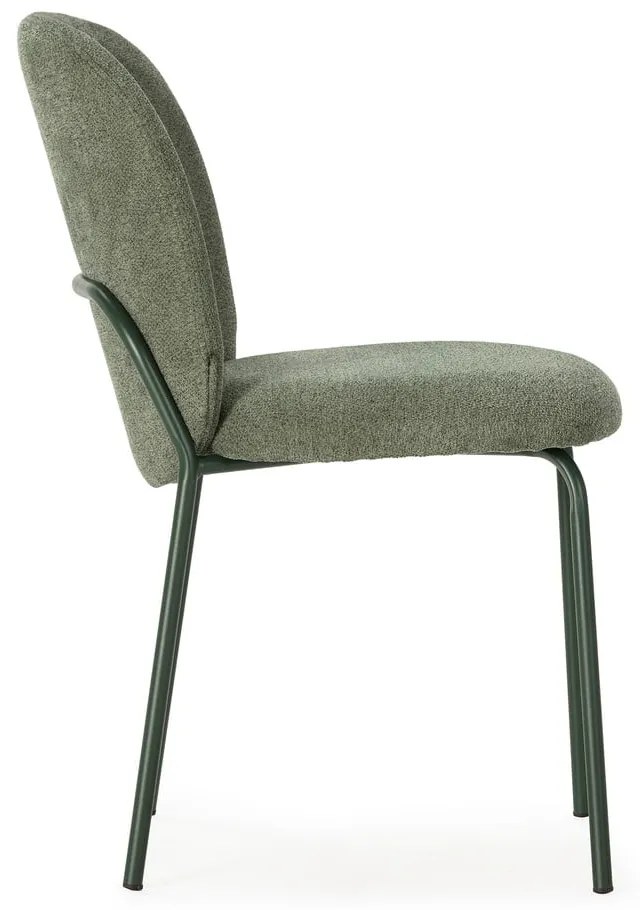 Sedie da pranzo in set verdi imbottite 4 pz Daia – Marckeric