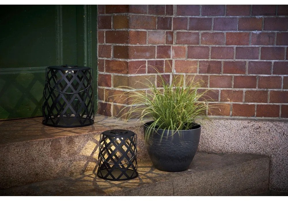 Lanterna LED nera, altezza 28 cm Calabria - Star Trading