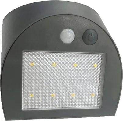 Lampada da parete solare con sensore LED/3W/3,7V 1200 mAh IP54 antracite
