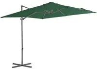 Ombrellone a Sbalzo con Palo in Acciaio 250x250 cm Verde cod mxl 20538