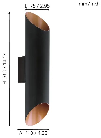 Eglo 94804 - Lampada LED da esterno AGOLADA 2xLED/3,7W/230V IP44