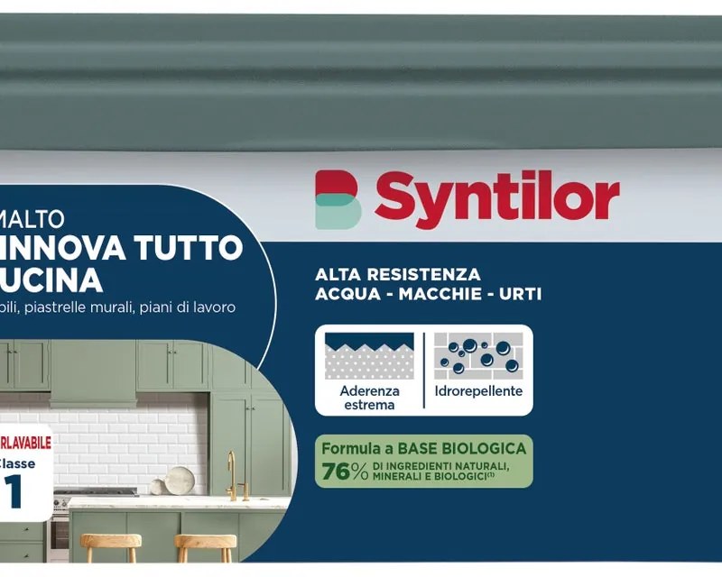 Smalto da interno per piano di lavoro, SYNTILOR RT CUC  BIO 2L BLU NUVOLA blu nuvola satinato, 2 L