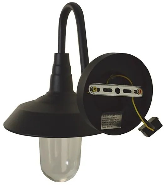 Applique da esterno NILDA 1xE27/60W/230V IP44 nero