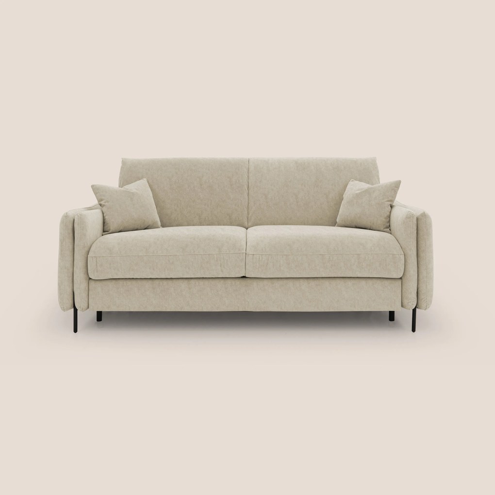 Gregory Divano letto con materasso h18 cm in microfibra effetto velluto impermeabile T09