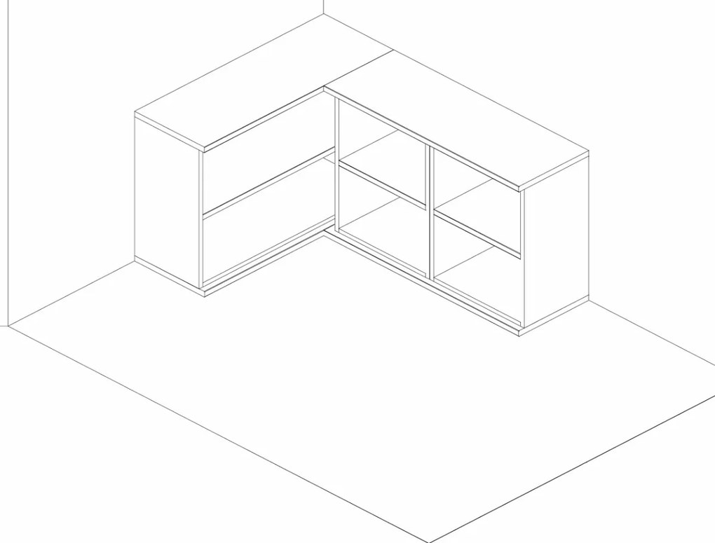 Madia ad angolo moderna 90x123 cm